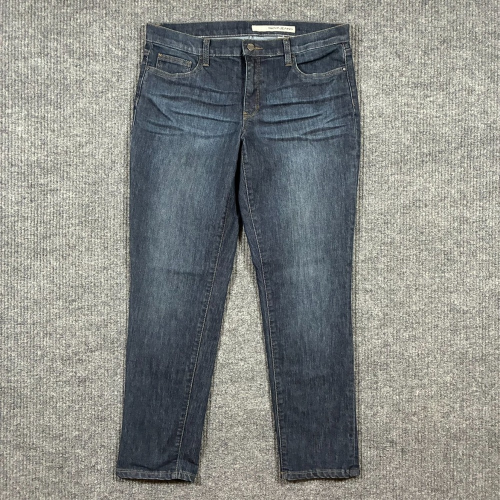 DKNY Jeans Womens Size 10 Dark Wash Denim Cotton Stretch Casual Mid‎ Rise